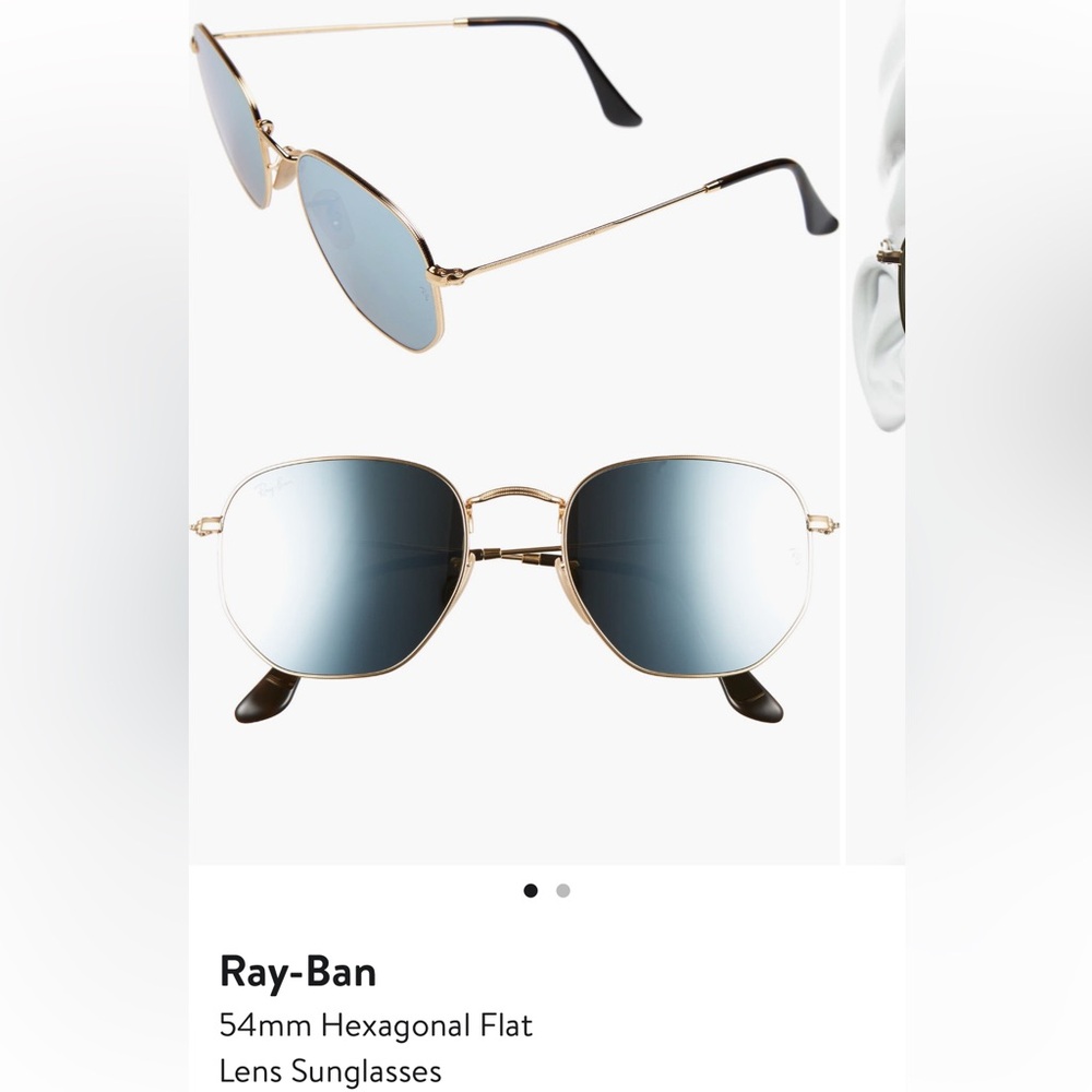 Ray-Ban mirrored sunglasses with gold frame